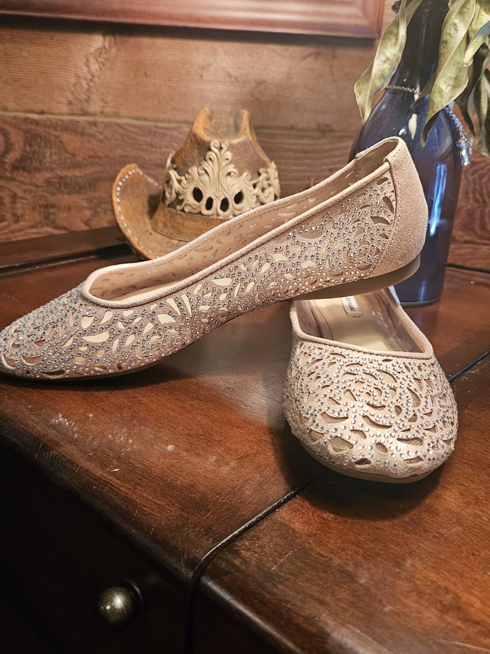 Alex Marie Women's Pink🩷 Embellished Ballet Flats